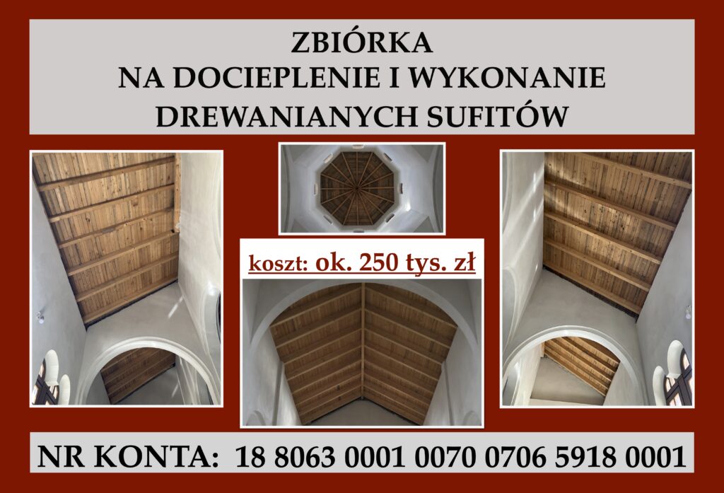 Zbiórka na docieplenie i wykonanie drewnianych sufitów